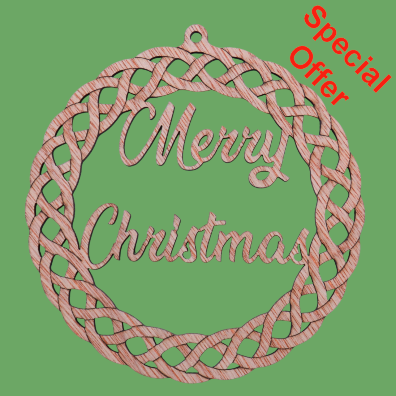 Celtic wreath, Merry Christmas  - Special Offer - Bargain - 10CM - perfect to hang on the Christmas Tree