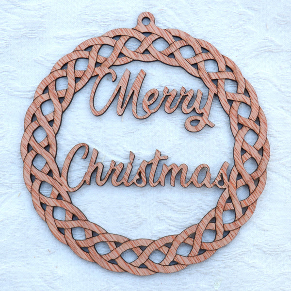 Celtic wreath, Merry Christmas  - Special Offer - Bargain - 10CM - perfect to hang on the Christmas Tree