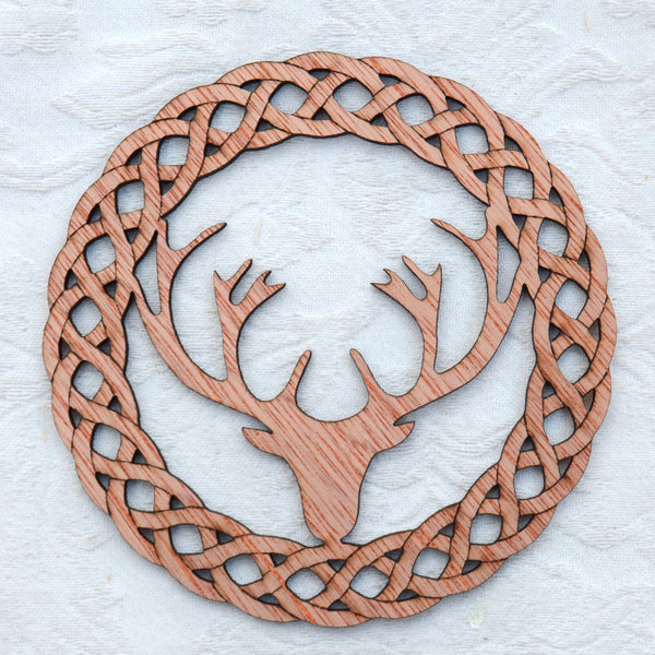 Celtic style wreath with antlers