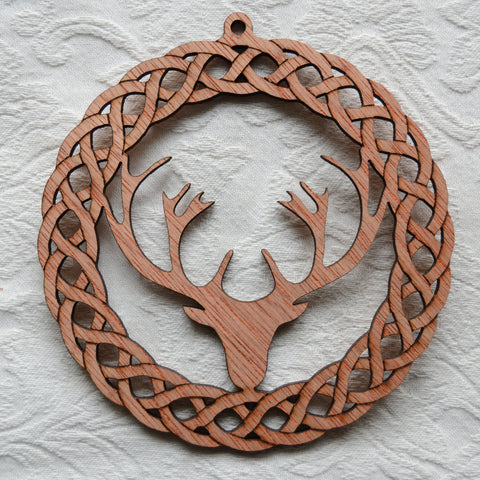Celtic style wreath with antlers