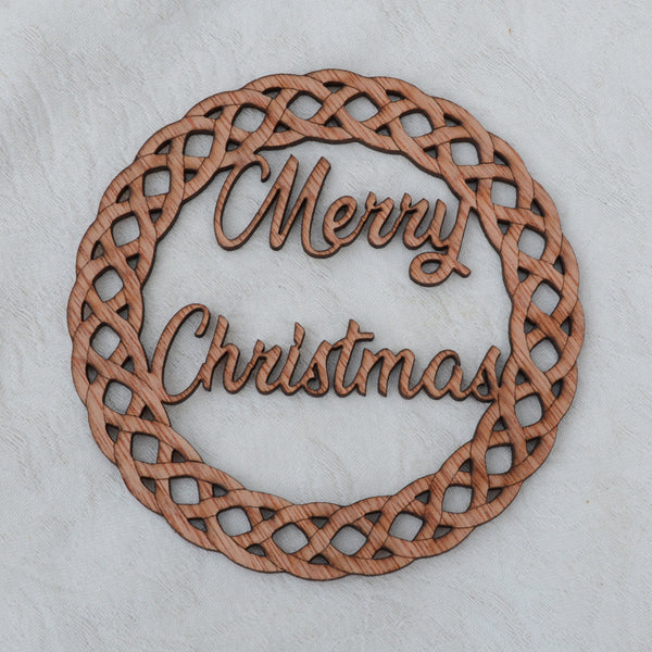 Celtic style Christmas wreath, Merry Christmas