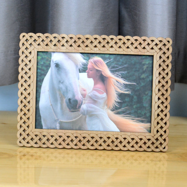 Hand finished, Celtic style picture frame, 12 X 16 photo