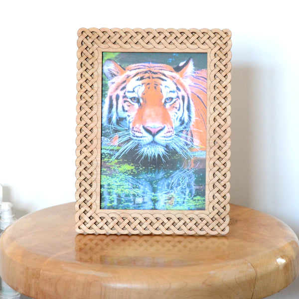 Hand finished, Celtic style picture frame, 7 X 5 photo